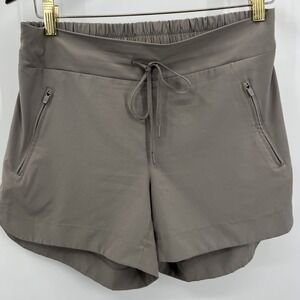 Kyodan Hiking Active Shorts Women M Taupe Moisture-wicking Zippered Pockets